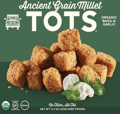 Organic Basil & Garlic Ancient Grain Millet Tots, Basil & Garlic