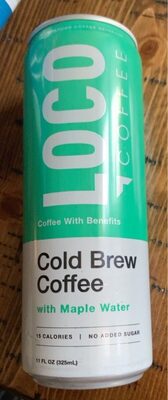 Maple Cold Brew Coffee + Water, Maple