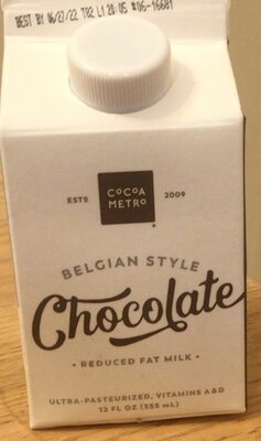 Belgian Style Reduced Fat Chocolate Milk, Belgian Style