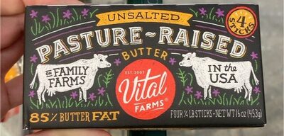 Unsalted Pasture-Raised Butter, Unsalted