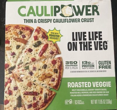 Veggie A Medley Of Red, Green & Yellow Bell Peppers, Basil, Mozzarella, & Zesty Tomato Sauce On Our Stone-Fired Cauliflower Crust Pizza, Veggie
