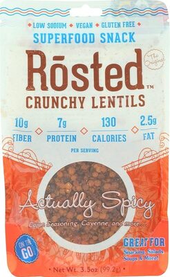 Actually Spicy Crunchy Lentils Superfood Snack, Actually Spicy