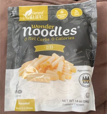 Wonder Noodles 0 Net Carbs 0 Calories Ziti