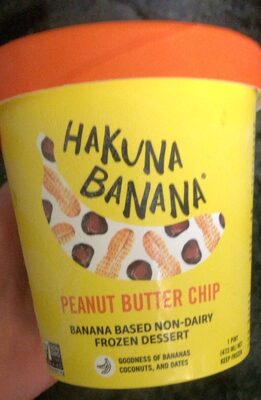 Peanut Butter Chip Banana Based Non-Dairy Frozen Dairy Dessert, Peanut Butter Chip