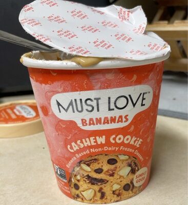 Cashew Cookie Banana Based Non-Dairy Frozen Dessert, Cashew Cookie