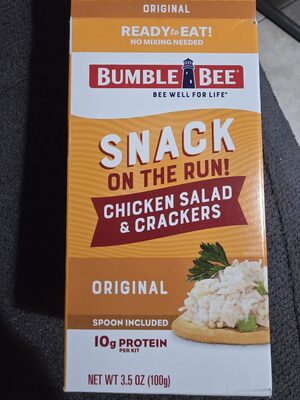 Bumble Bee Snack On The Run! Chicken Salad With Crackers Kit 3.5 Oz. Box