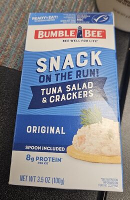 Bumble Bee Snack On The Run! Tuna Salad Kit With Crackers, 3.5 Oz