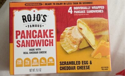 Egg & Cheddar Cheese Pancake Sandwich, Egg & Cheddar Cheese