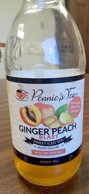 Ginger Peach Blast Sweet Iced Green Tea, Ginger Peach Blast