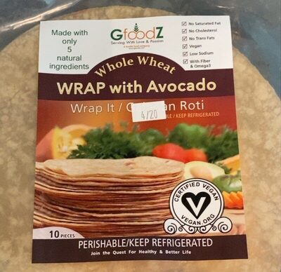 Whole Wheat Wrap With Avocado, Whole Wheat