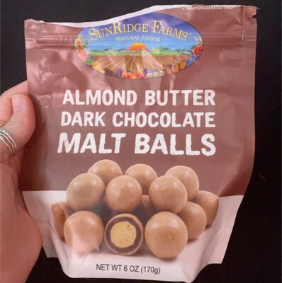 Almond Butter Dark Chocolate Malt Balls, Almond Butter Dark Chocolate