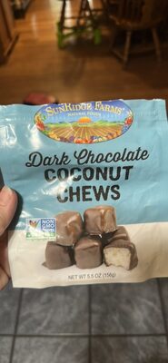 All Natural Dark Chocolate Coconut Chews, Dark Chocolate