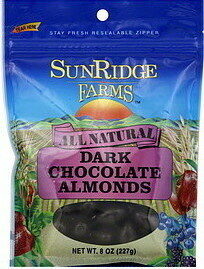 All Natural Dark Chocolate Almonds, Dark Chocolate