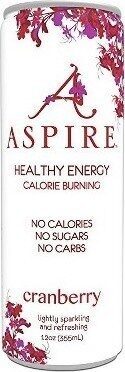 Cranberry Lightly Sparkling And Refreshing Healthy Energy Drink, Cranberry