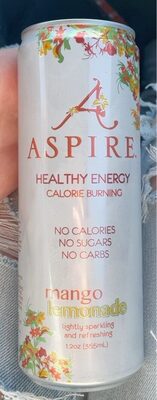 Mango Lemonade Lightly Sparkling And Refreshing Healthy Energy Drink, Mango Lemonade