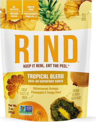 Bittersweet Orange, Pineapple & Tangy Kiwi Tropical Blend Skin-On Superfruit Snack, Bittersweet Orange, Pineapple & Tangy Kiwi