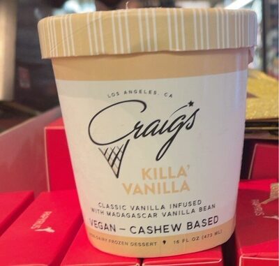 Killa' Vanilla Classic Vanilla Infused With Madagascar Vanilla Bean Non-Dairy Frozen Dessert