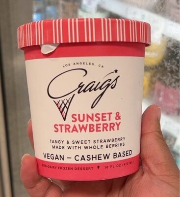 Sunset & Strawberry Vegan - Cashew Based Non-Dairy Frozen Dessert, Sunset & Strawberry