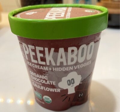 Chocolate Organic Ice Cream With Hidden Cauliflower, Chocolate With Hidden Cauliflower