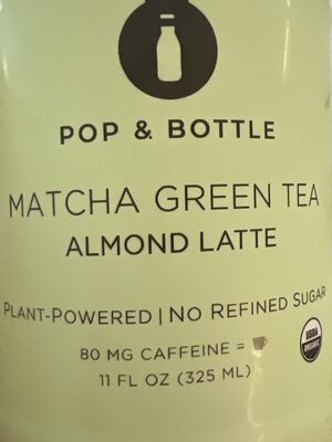 Matcha Green Tea Almond Latte, Matcha Green Tea