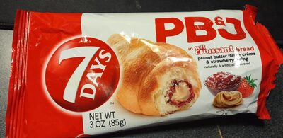 Pb&J Peanut Butter Creme & Strawberry Filling In Soft Croissant Bread, Pb&J Peanut Butter Creme & Strawberry Filling