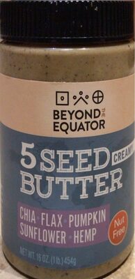 Chia Flax Pumpkin Sunflower Hemp Creamy 5 Seed Butter, Chia Flax Pumpkin Sunflower Hemp