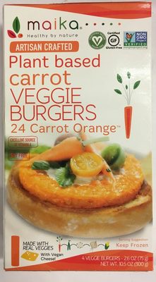 Maika, Veggie Burger, Carrot Orange, Carrot Orange