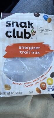 Energizer Roasted Salted Peanuts, Raisins, Chocolatey Candies & Roasted Almonds Trail Mix
