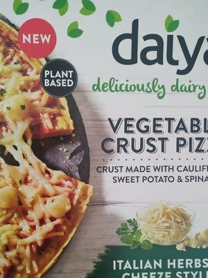 Italian Herbs & Cheeze Style With Mozzarella & Parmesan Style Shreds, Feta Style Crumbles And Italian Herbs Vegetable Crust Pizza, Italian Herbs & Cheeze Style