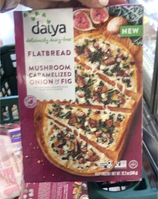 Mushroom, Caramelized Onion & Fig With Mozzarella & Feta Style Plant-Based Cheeze Flatbread, Mushroom, Caramelized Onion & Fig