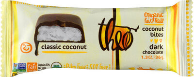 Theo, Classic Coconut Bites Dark Chocolate