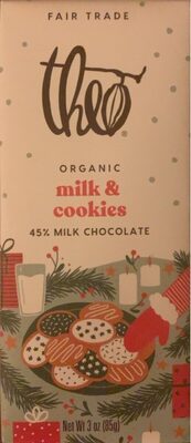 Milk & Cookies Organic 45% Milk Chocolate, Milk & Cookies