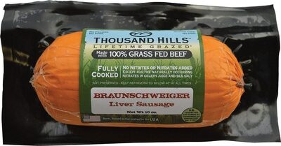 Braunschweiger 100% Grass Fed Beef Liver Sausage, Braunschweiger