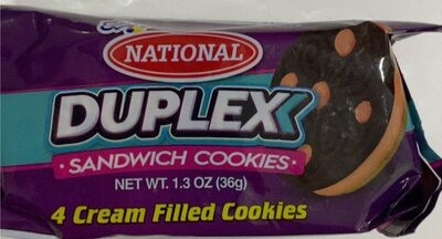 4 Cream Filled Duplex Sandwich Cookies, 4 Cream Filled Duplex