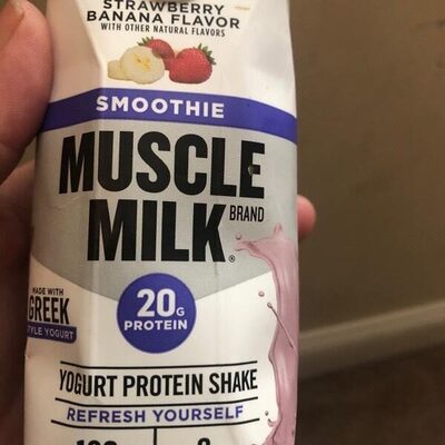 Strawberry Banana Flavor Smoothie Greek Style Yogurt Protein Shake, Strawberry Banana