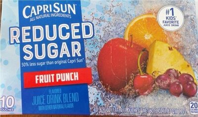 Fruit Punch Reduced Sugar Flavored Juice Drink Blend, Fruit Punch