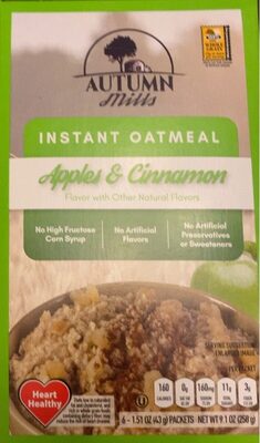 Apples & Cinnamon Flavor Instant Oatmeal, Apples & Cinnamon