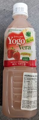 Yogovera, Strawberry Aloe Vera Soft Drink, Strawberry, Strawberry