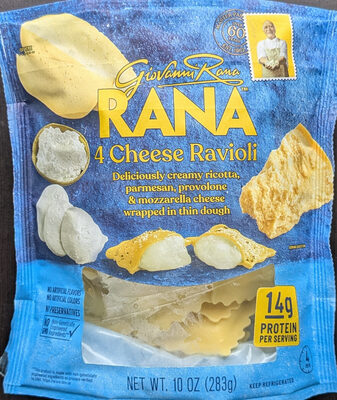 4 Cheese Ravioli, Ricotta; Romano; Mozzarella; Gorgonzola Cheese