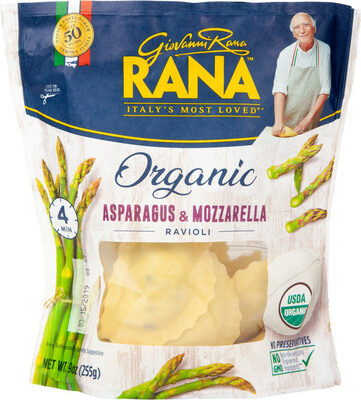 Organic Asparagus & Mozzarella Ravioli, Asparagus; Mozzarella