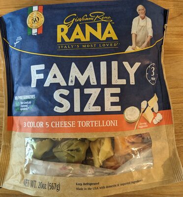 5 Cheese Tricolor Signature Tortelloni, Ricotta; Mozzarella; Romano; Mascarpone; Fontina Cheeses