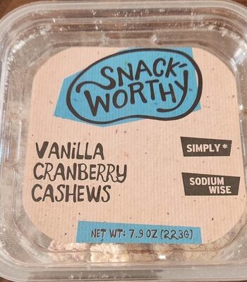 Vanilla Cranberry Cashews, Vanilla Cranberry