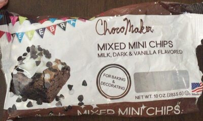 Milk, Dark & Vanilla Flavored Mixed Mini Chips, Milk, Dark & Vanilla