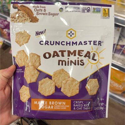 Maple Brown Sugar Crispy, Baked Rice & Oat Thins Oatmeal Minis, Maple Brown Sugar