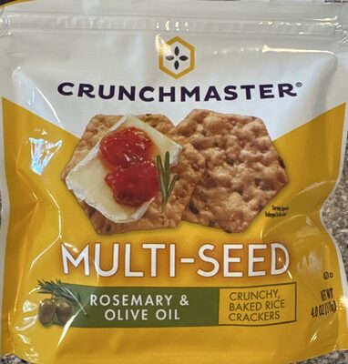 Rosemary & Olive Oil Multi-Seed Crunchy, Baked Rice Crackers, Rosemary & Olive Oil