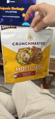 Roasted Garlic Multi-Seed Crunchy, Baked Rice Crackers, Roasted Garlic