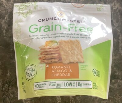 Romano, Asiago & Cheddar Grain-Free Crunchy, Baked Crackers, Romano Asiago & Cheddar