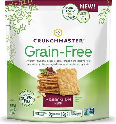 Mediterranean Herb Grain-Free Crunchy, Baked Crackers, Mediterranean Herb