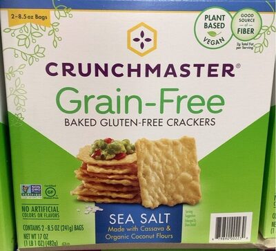 Sea Salt Grain-Free Baked Gluten-Free Crackers, Sea Salt