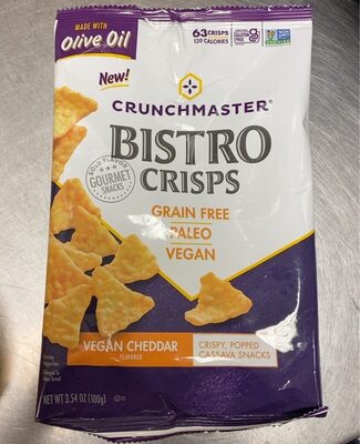 Vegan Cheddar Flavored Bistro Crisps, Vegan Cheddar